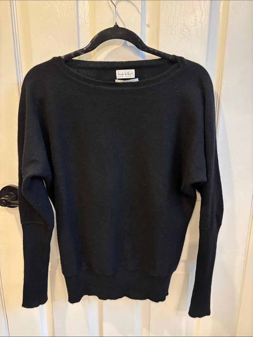 Nicole Miller Black cashmere Knit Sweater S
